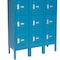 Global Industrial Six Tier Locker, 12x12x12, 18 Door, Unassembled, Blue 652055BL - alternate 3